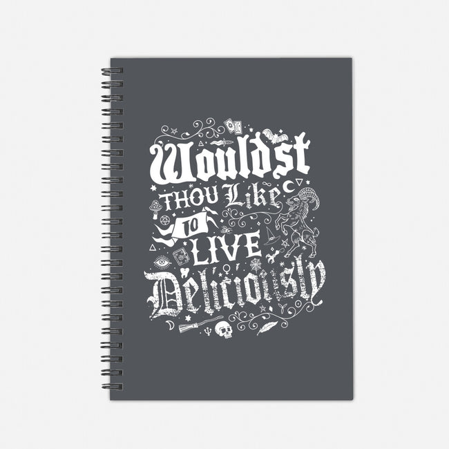 To Live Deliciously-none dot grid notebook-Nemons