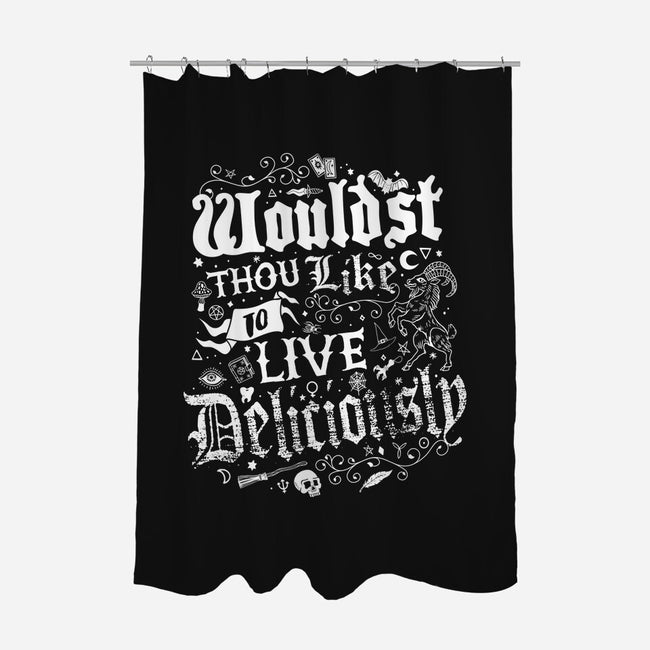 To Live Deliciously-none polyester shower curtain-Nemons