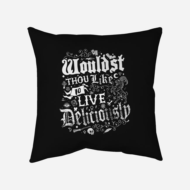 To Live Deliciously-none removable cover w insert throw pillow-Nemons