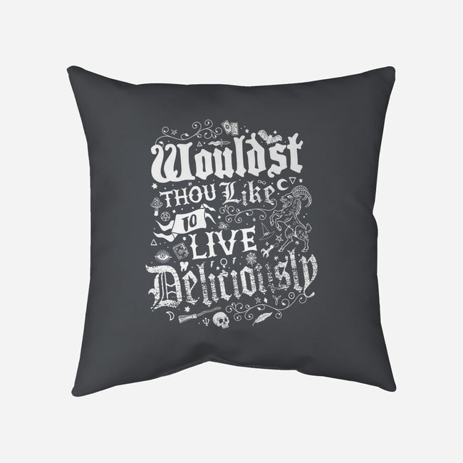 To Live Deliciously-none removable cover w insert throw pillow-Nemons