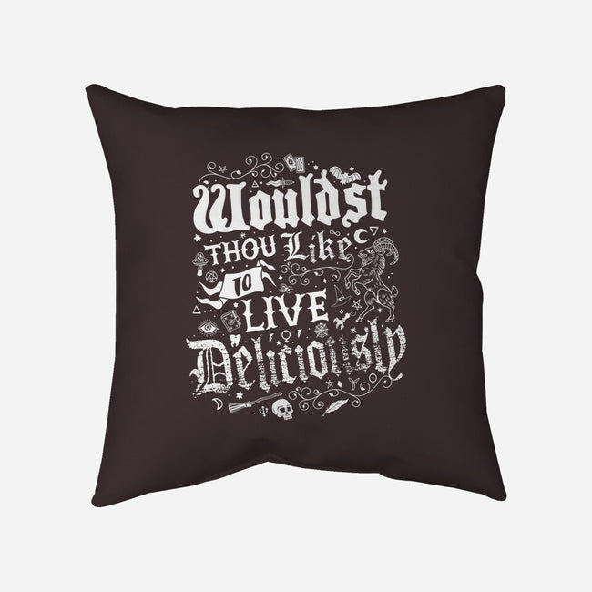 To Live Deliciously-none removable cover w insert throw pillow-Nemons