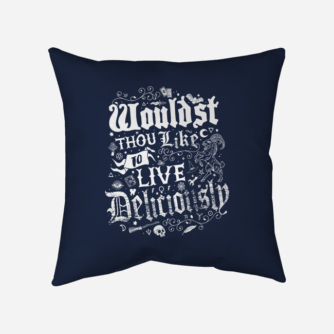 To Live Deliciously-none removable cover w insert throw pillow-Nemons