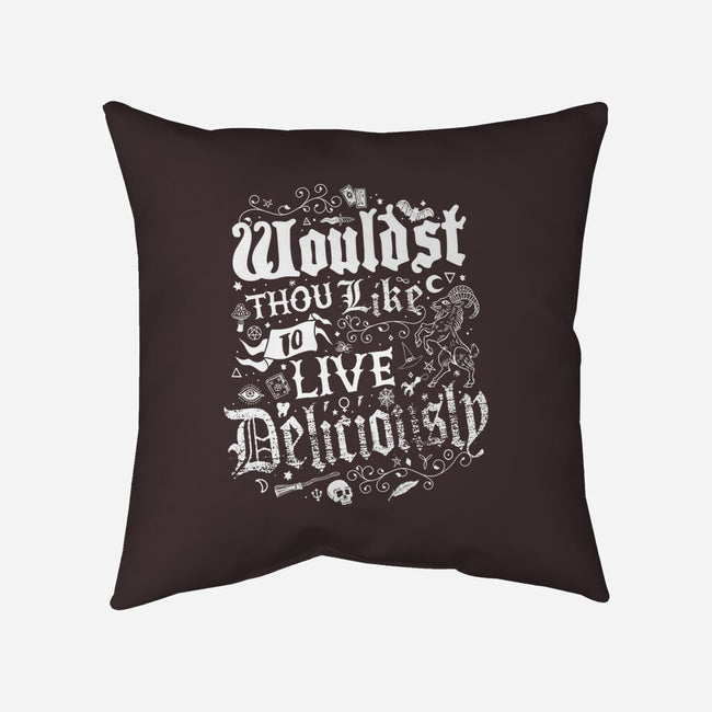 To Live Deliciously-none removable cover throw pillow-Nemons