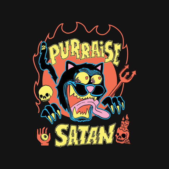 Black Cat Purraise Satan-unisex basic tank-tobefonseca