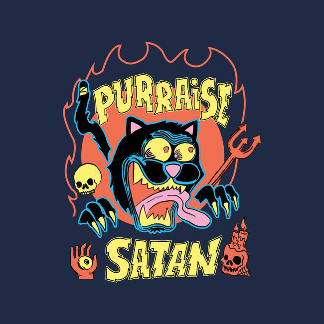 Black Cat Purraise Satan-youth pullover sweatshirt-tobefonseca