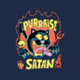 Black Cat Purraise Satan-none removable cover w insert throw pillow-tobefonseca
