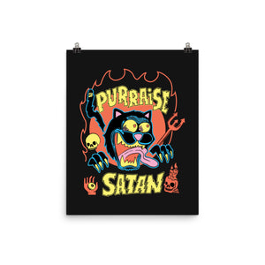 Black Cat Purraise Satan