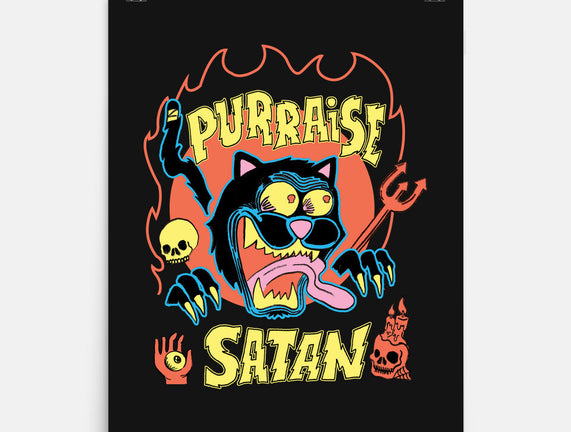 Black Cat Purraise Satan