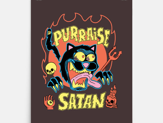 Black Cat Purraise Satan