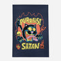 Black Cat Purraise Satan-none outdoor rug-tobefonseca