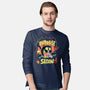 Black Cat Purraise Satan-mens long sleeved tee-tobefonseca