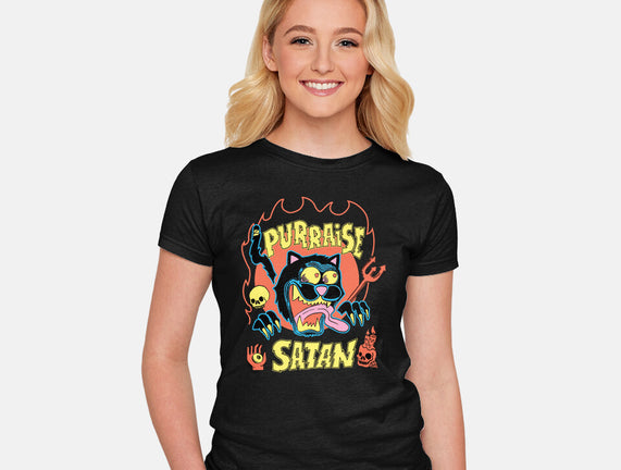 Black Cat Purraise Satan