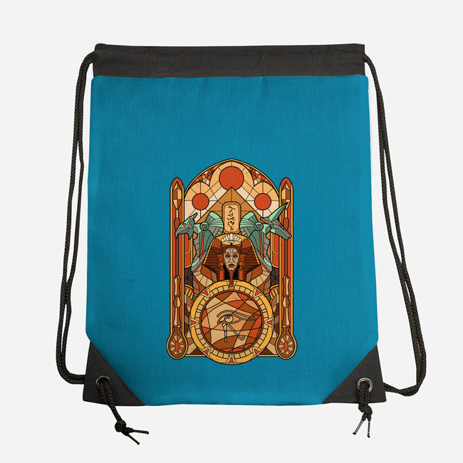 Stained Glass Gods-none drawstring bag-daobiwan