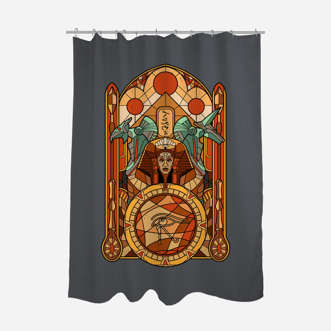 Stained Glass Gods-none polyester shower curtain-daobiwan