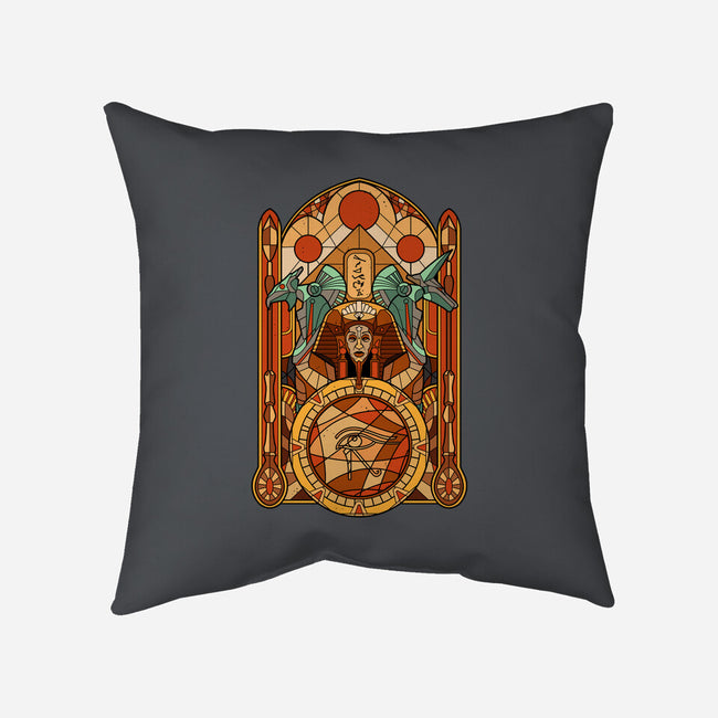 Stained Glass Gods-none removable cover w insert throw pillow-daobiwan