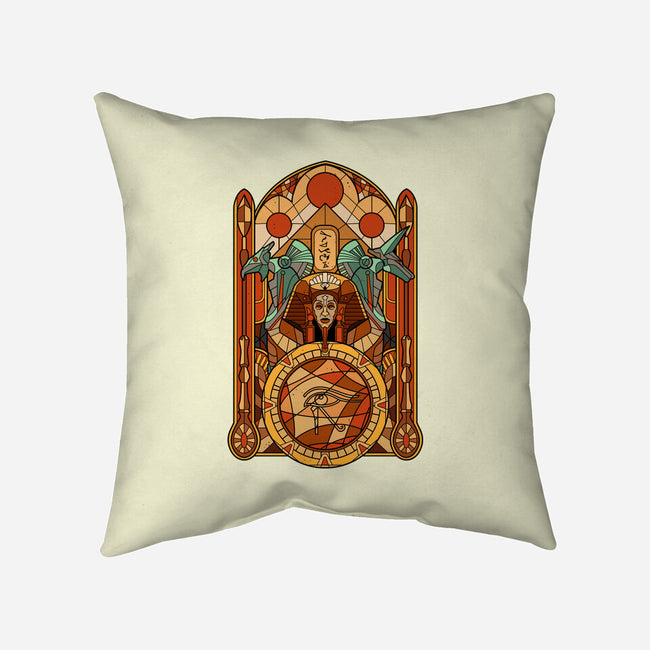 Stained Glass Gods-none removable cover w insert throw pillow-daobiwan