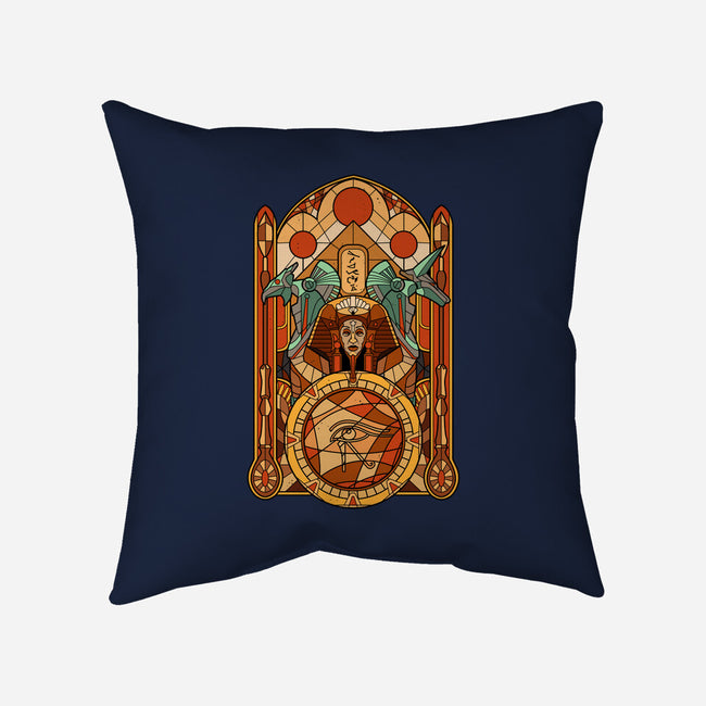 Stained Glass Gods-none removable cover w insert throw pillow-daobiwan