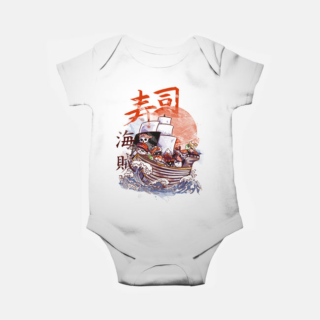 Sushi Boat-baby basic onesie-fanfabio