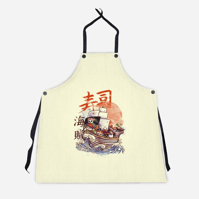 Sushi Boat-unisex kitchen apron-fanfabio