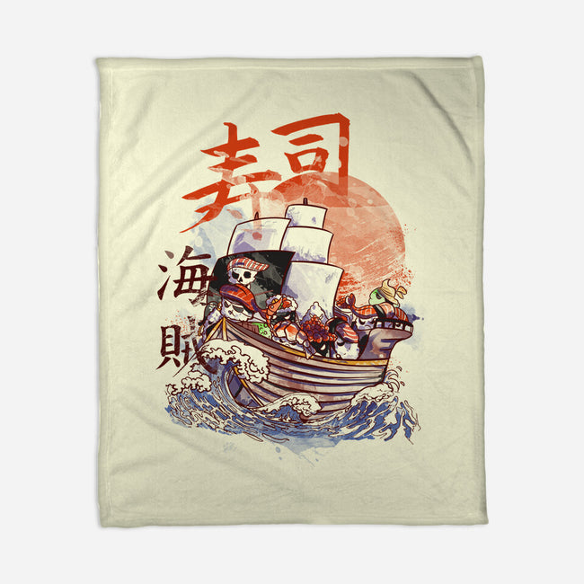 Sushi Boat-none fleece blanket-fanfabio