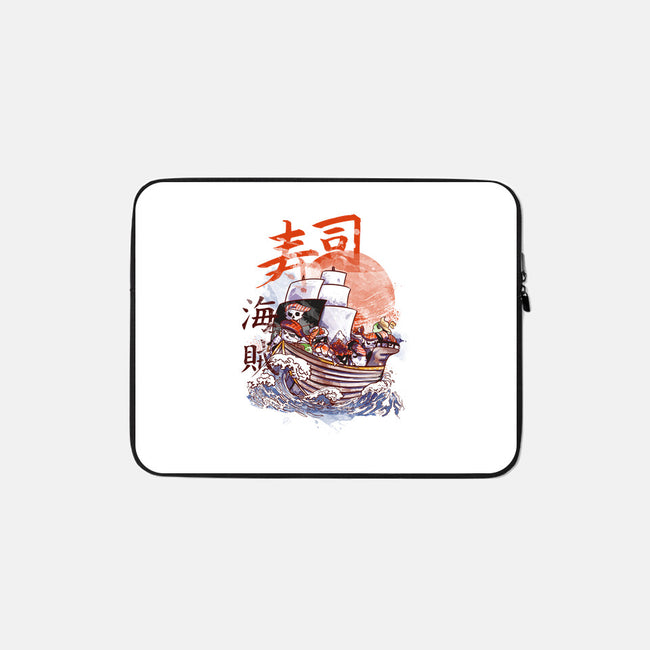 Sushi Boat-none zippered laptop sleeve-fanfabio