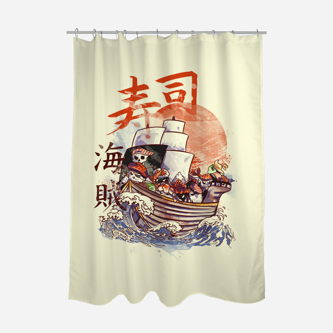 Sushi Boat-none polyester shower curtain-fanfabio