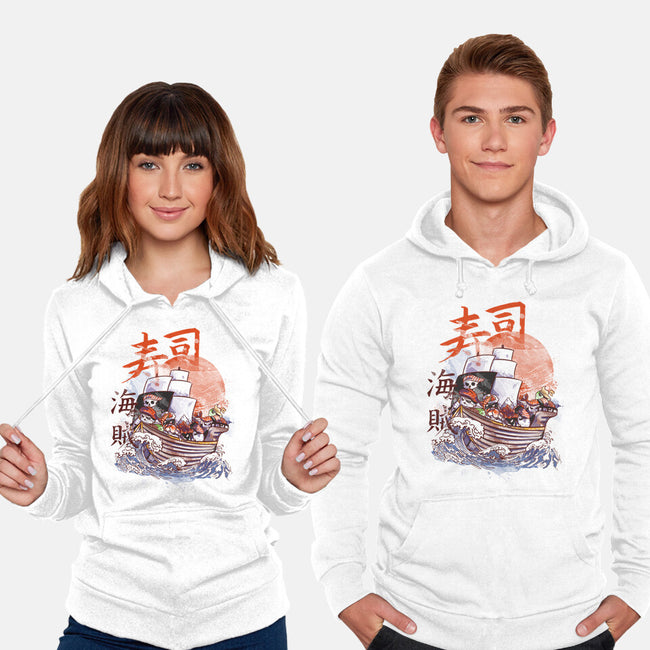 Sushi Boat-unisex pullover sweatshirt-fanfabio