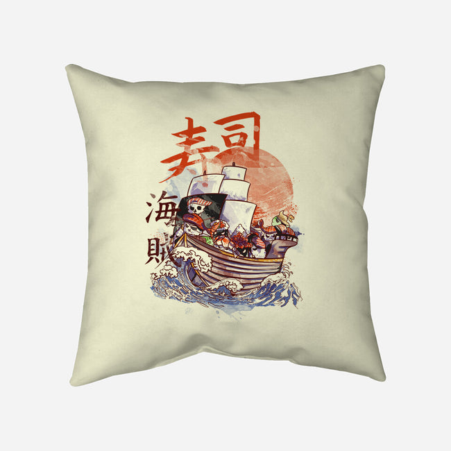 Sushi Boat-none removable cover w insert throw pillow-fanfabio