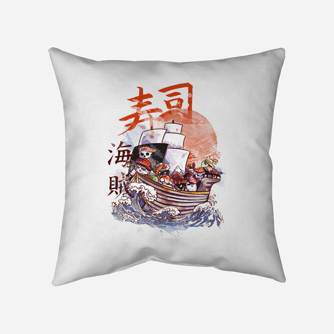 Sushi Boat-none removable cover w insert throw pillow-fanfabio