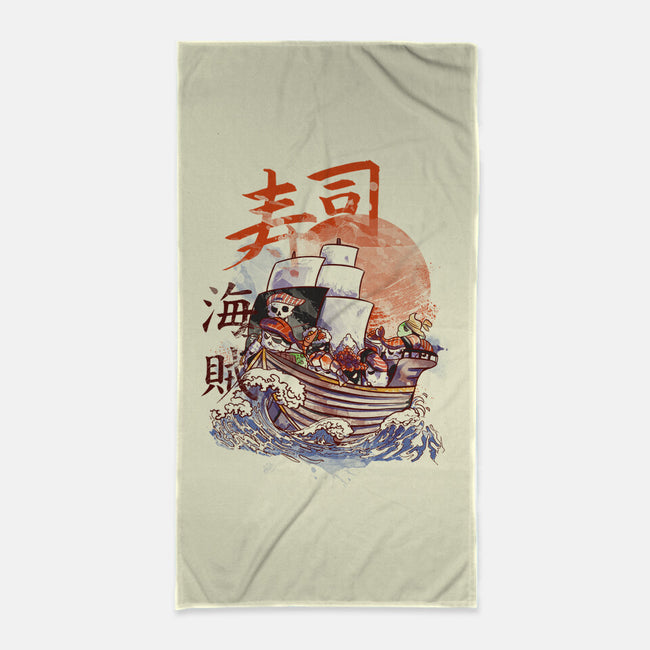 Sushi Boat-none beach towel-fanfabio