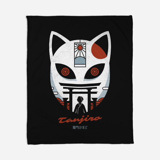 Mask Of Tanjiro-none fleece blanket-Logozaste