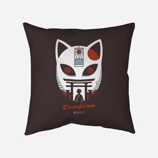 Mask Of Tanjiro-none removable cover w insert throw pillow-Logozaste
