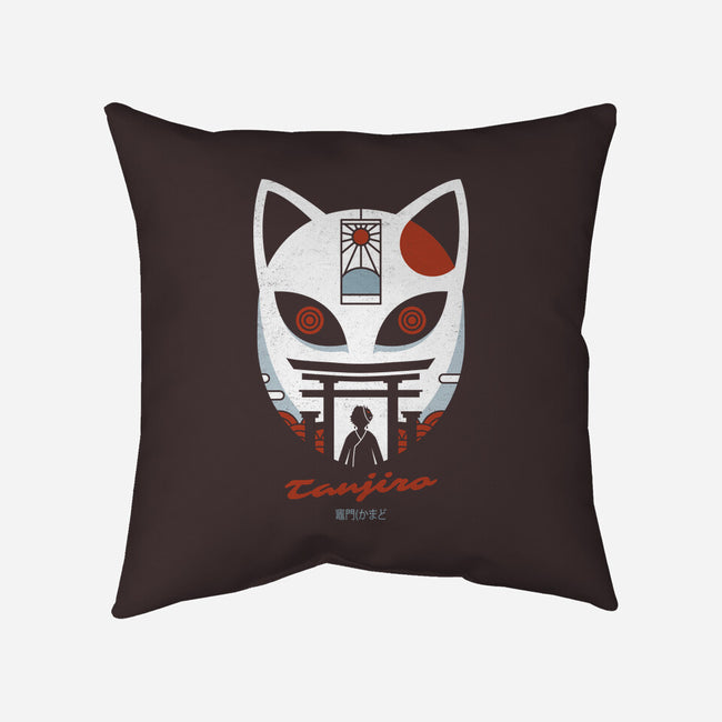Mask Of Tanjiro-none removable cover throw pillow-Logozaste