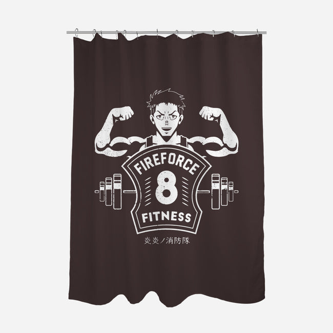 Fire Force Fitness-none polyester shower curtain-Logozaste