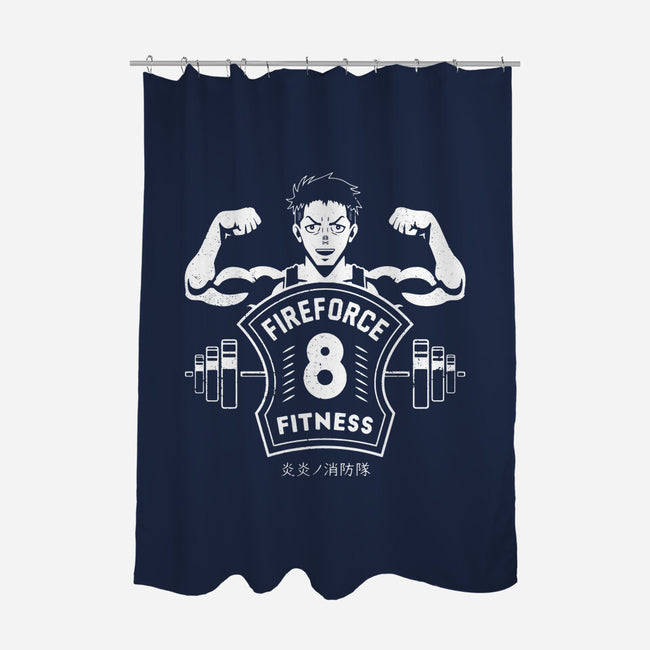 Fire Force Fitness-none polyester shower curtain-Logozaste