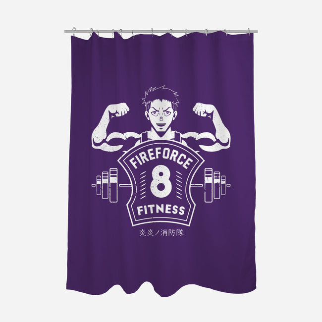 Fire Force Fitness-none polyester shower curtain-Logozaste