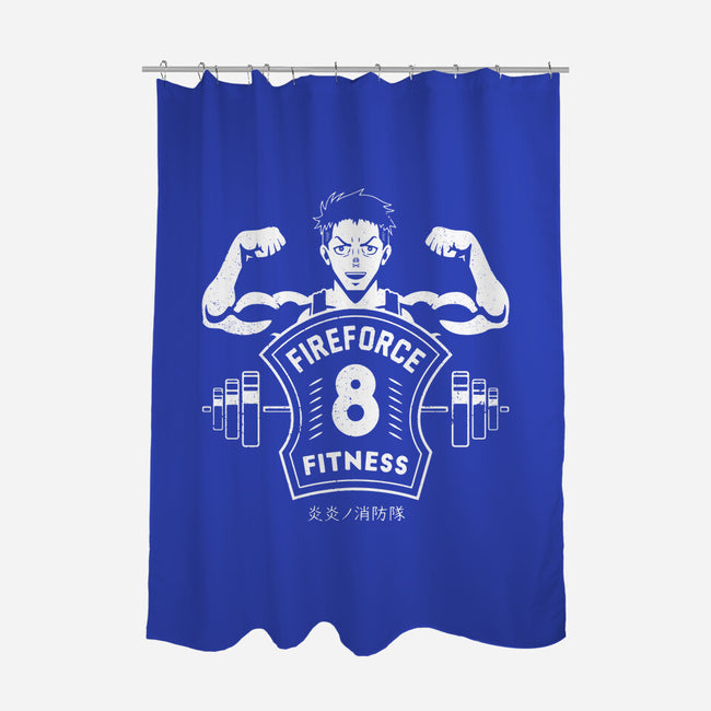 Fire Force Fitness-none polyester shower curtain-Logozaste