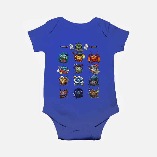 Dice Role Play Game-baby basic onesie-Vallina84