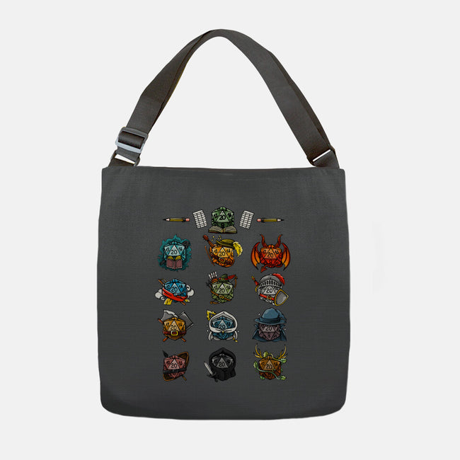 Dice Role Play Game-none adjustable tote bag-Vallina84