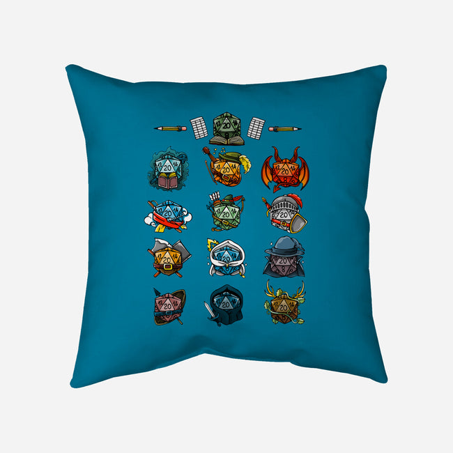 Dice Role Play Game-none removable cover w insert throw pillow-Vallina84