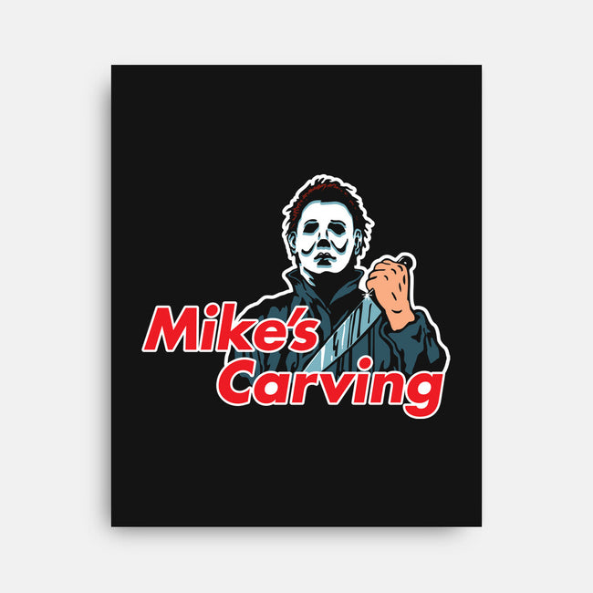 Mike's Carving-none stretched canvas-dalethesk8er