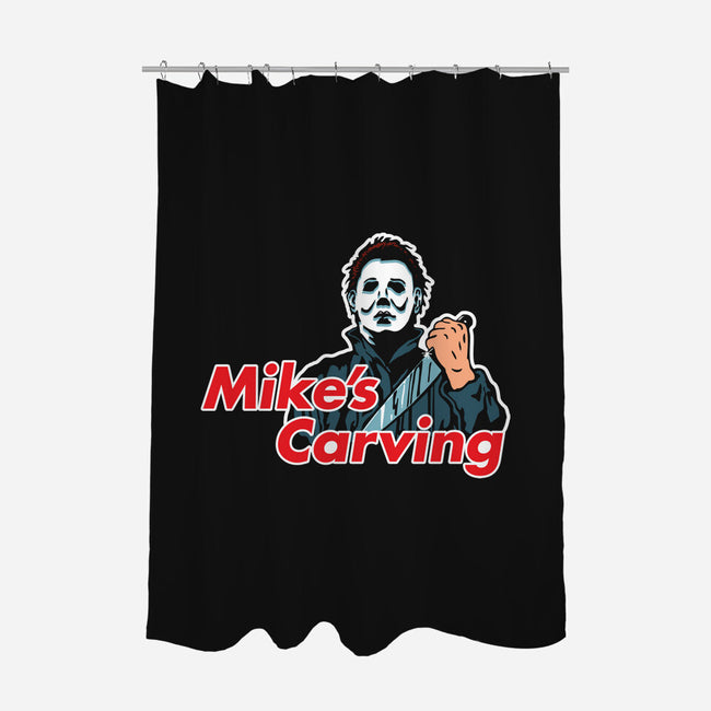 Mike's Carving-none polyester shower curtain-dalethesk8er
