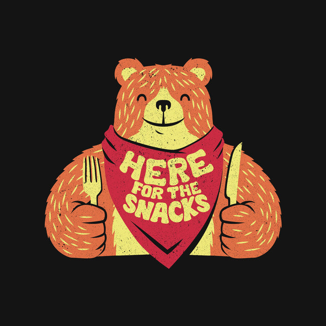 Here For The Snacks Bear-womens off shoulder tee-tobefonseca