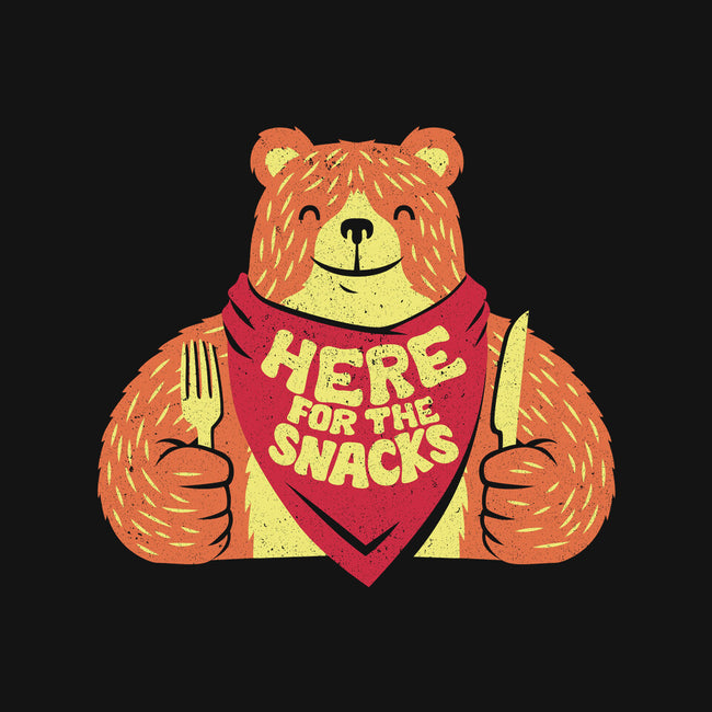 Here For The Snacks Bear-womens basic tee-tobefonseca