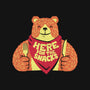 Here For The Snacks Bear-womens basic tee-tobefonseca