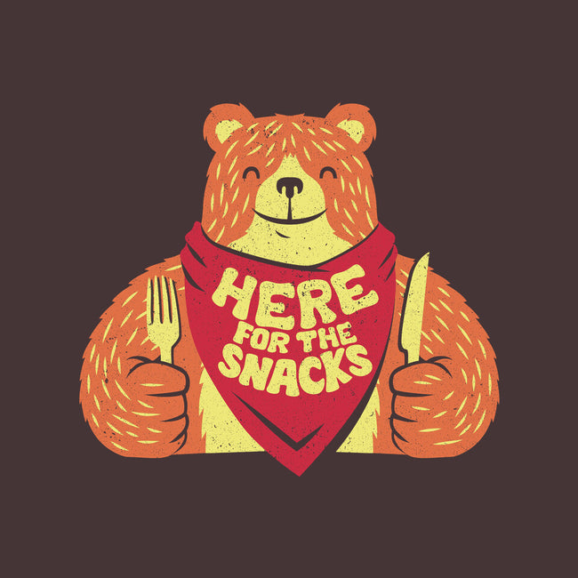 Here For The Snacks Bear-womens basic tee-tobefonseca