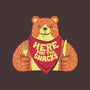 Here For The Snacks Bear-womens basic tee-tobefonseca