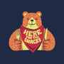 Here For The Snacks Bear-womens basic tee-tobefonseca