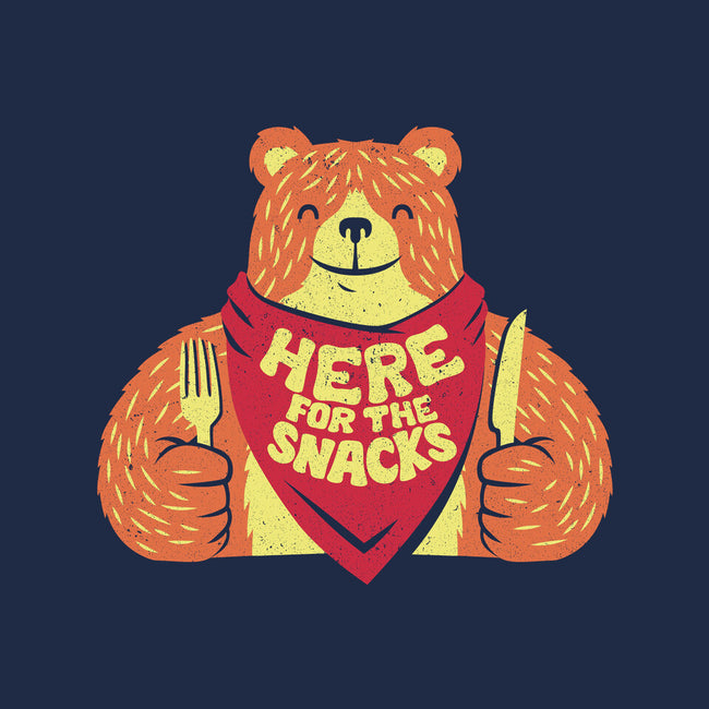 Here For The Snacks Bear-womens fitted tee-tobefonseca