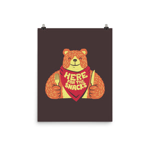Here For The Snacks Bear